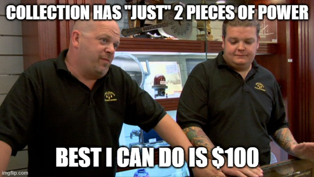 Pawn Stars guy lowballing a valuable MTG collection